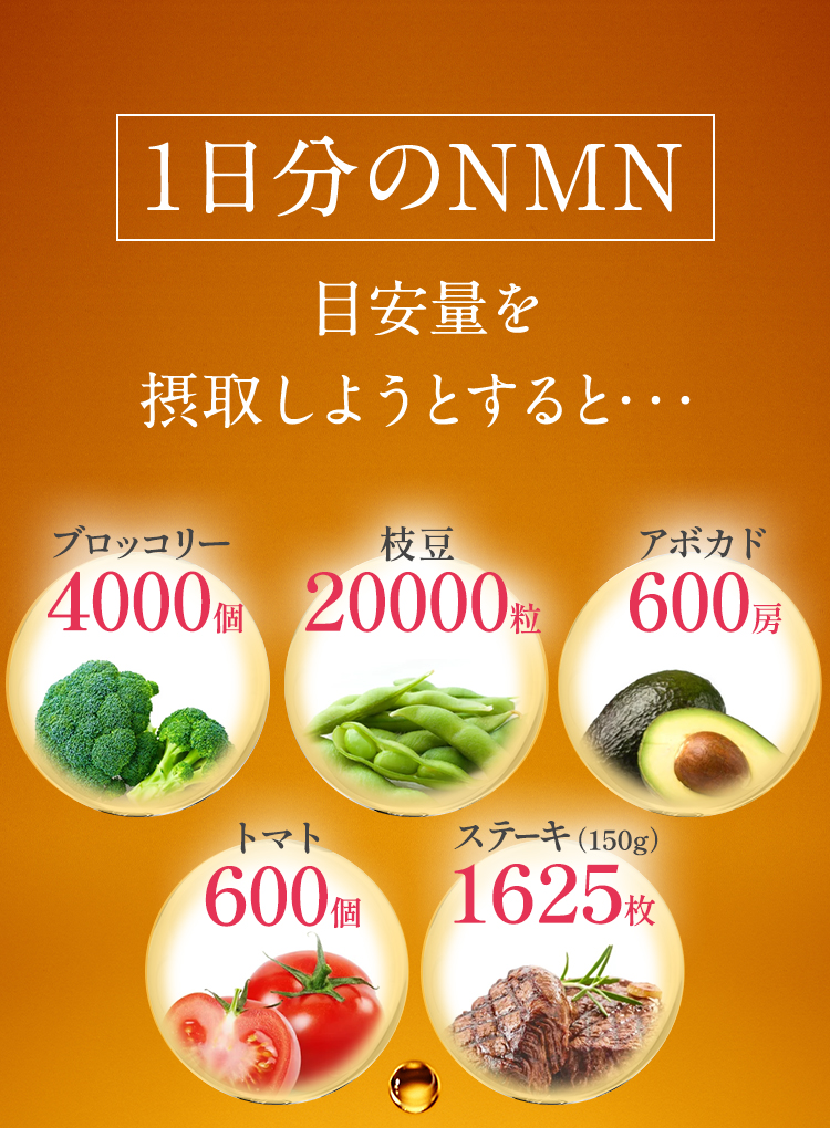 1日分のNMN目安量を摂取しようとすると・・・